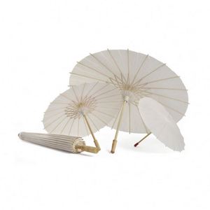 Parasol pliant en papier blanc DIY en gros pour décoration de fête et mariage - Product Image 6