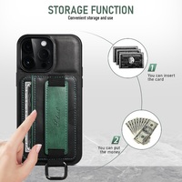 Vente en gros de sacoches portefeuille pour iPhone 14 pro max, étui de téléphone en cuir PU avec anneau élastique pour dragonne