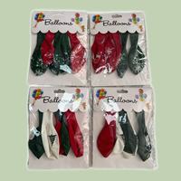 Ensemble de décoration de ballons de Noël de 12 pouces, ballons exquis en carton, ballons en latex pour fête de NOËL