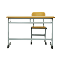 Meubles d'école modernes de haute qualité, ensemble de tables et de chaises doubles pour étudiants