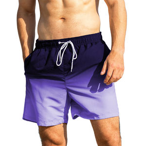 Bañador de talla grande personalizado con estampado degradado para hombre, pantalones cortos de playa sueltos, venta al por mayor, calzoncillos bóxer para nadar - Product Image 6