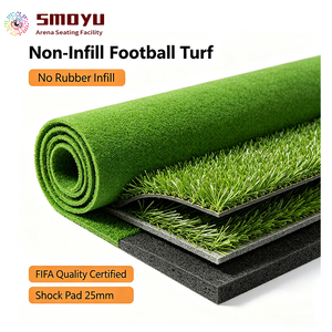 Gazon artificiel écologique et souple pour football en salle 5 contre 5, utilisation en jardin et en cour, design hybride - Product Image 3
