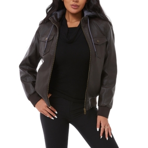 ז 'קט עור דמוית עור עמיד למים אופנוע הבציר pu moto מעיל אופנוען - Product Image 4