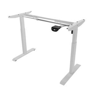 <span class=keywords><strong>Escritorio</strong></span> de pie ergonómico de acero eléctrico de doble motor cómodo moderno <span class=keywords><strong>blanco</strong></span> para oficina - Product Image 6