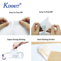 Rouleau de papier thermique direct auto-adhésif Kinmit 4x6 pouces (100x150mm) blanc à coins arrondis, étiquette d'expédition, autocollant code-barres, résistant à l'eau