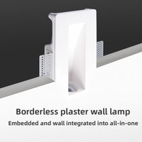 Plafonnier LED 3W en aluminium moderne et minimaliste, sans cadre, pour couloir, allée, mur de fond, pré-encastré, pour hôtels, escaliers, dissimulation des marches