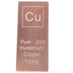 Barra de Cobre Industrial Redonda de Alta Pureza 999 Certificada, Sin Aleación, de 1 kg, con Servicios de Doblado, Corte y Soldadura - Product Image 1