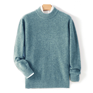 Suéter de Cachemira pura grueso con <span class=keywords><strong>cuello</strong></span> de doble capa para <span class=keywords><strong>hombre</strong></span> para Otoño e Invierno - Product Image 5