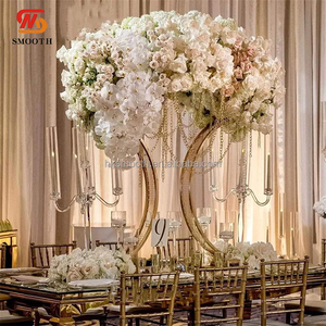 SMOOTH Modern Iron Vintage Gold Flower Stand Wedding Event <b>Party</b> <b>Table</b> Centerpiece Decoration - Product Image 1