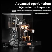 Máquina de Café Espresso Profesional de 15 Bares, Semiautomática, Programable, Multifuncional, de Acero Inoxidable, para Uso Comercial
