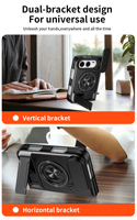 Nouvelle coque de téléphone 2-en-1 avec support anneau pour iPhone Duo 18 17 16 15 14 13 12 11, protection robuste de l'appareil photo, étui de designer avec refroidissement