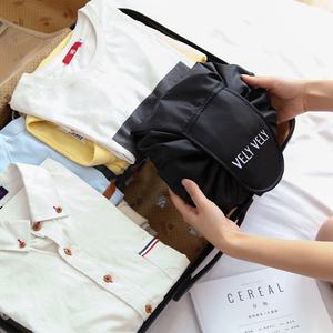 Sac de rangement de voyage avec cordon de serrage Oxford multifonctionnel avec logo personnalisé Sac de sympathie Fermeture à glissière avec cordon de serrage paresseux pour maquillage cosmétique - Product Image 6