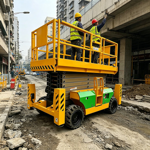 Plateforme élévatrice à ciseaux tout-terrain de 14 m et 450 kg pour terrains boueux, approvisionnement B2B - Product Image 4