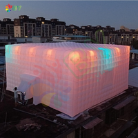 Tente gonflable imperméable de cube en lumière de LED pour le mariage commercial de partie d'exposition et les événements extérieurs pour annoncer des cabines de photo