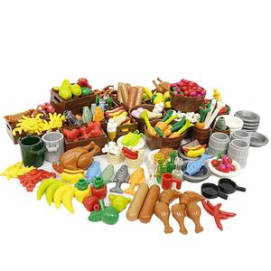 แครอท อาหาร ผลไม้ ขนมปัง บล็อก ของเล่นแบบถือ โมค อนุภาคขนาดเล็ก กล้วย สับปะรด ของเล่น - Product Image 5