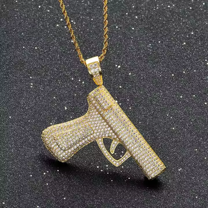 Colgante de Plata 925 con Moissanita, Joyería de Moda Hip Hop, Collar con Incrustaciones, Amuleto de Diseñador, Accesorio Urbano Streetwear - Product Image 6