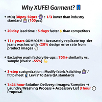 XUFEI OEM Logo personnalisé Fabricant de haute qualité Streetwear Jean cargo en denim 100% coton ciré et délavé pour hommes