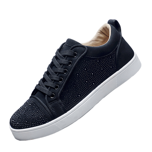 Venta al por mayor de zapatos de diseñador de fondo rojo genuino personalizado zapatos casuales planos de lujo con cordones de cierre de PVC cerrado para Otoño Invierno - Product Image 1