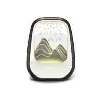 Diffuseur d'arôme sonore intelligent Goutte de pluie simulée créative Haut-parleur Bluetooth Veilleuse Décor d'ambiance personnalisé
