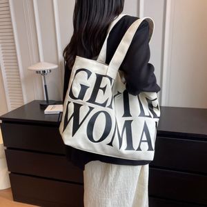 Bolsa de compras de lona grande de algodón, bolso de mano plegable ecológico impreso personalizado para viajes de supermercado con asa de cuerda - Product Image 3