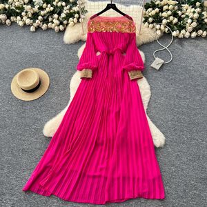 <span class=keywords><strong>Vestido</strong></span> Elegante Plisado para <span class=keywords><strong>Mujer</strong></span> TKS, Estampado Sólido, Mangas Abullonadas, Cinturón y Botones, Ideal para Oficina, Fiestas, Vacaciones - Product Image 2