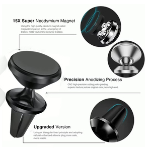Support magnétique universel pour téléphone portable à ventouse ou à clip pour grille d'<span class=keywords><strong>a</strong></span>ération de voiture - Product Image 6