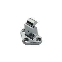Ensemble de serrure cryogénique avec poignée en alliage de zinc, loquet finition chrome brillant, 2 clés, entraxe 50 mm pour serrures à cylindre bas.