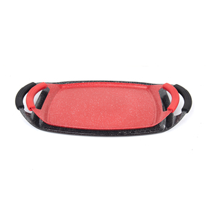 Food grade pressofusione di alluminio marmo non-stick con fondo a induzione griglia quadrata torrefazione pan - Product Image 2