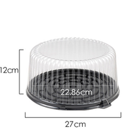 Boîtes à gâteaux rondes en PET transparentes jetables écologiques Yuxuan de 9 pouces pour la nourriture pour bébés et la vente en gros