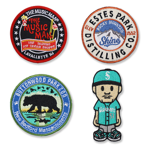 High Quality logo Custom Embroidered Tiny Male Custom 100% Embroidered Embroidery Sew Iron on Patches for Clothing - Product Image 3