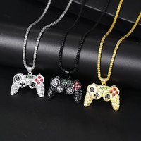 Collier en métal électronique miniature vintage rétro à motif de dessin animé pour homme, best-seller transfrontalier pour les fêtes