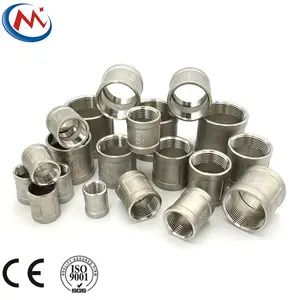 Acoplamiento de tubo de acero inoxidable 304/316, Conector personalizado para agua, aceite, gas, alta calidad