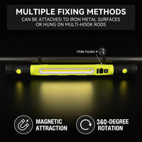 Lampe de travail COB rechargeable OEM 1200LM pliable à 360° °   Lampe d'inspection portable pour mécanicien automobile avec clip magnétique rotatif de type C