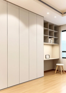 Muebles de dormitorio principal hechos a medida, lujo estilo Japandi, vestidor personalizado, armario empotrado de MDF con almacenamiento a medida. - Product Image 1