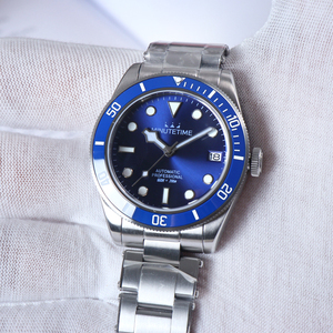 Reloj Mecánico Personalizado MINUTETIME DIY NH35 para Hombre, Esfera Azul de Lujo, Correa de Acero, Movimiento Automático, Resistente al Agua 10 BAR - Product Image 1