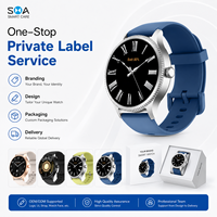 Reloj Inteligente Redondo Personalizado con Función de Llamadas, Correas Multicolores, Diseño de Esfera Personalizado y Empaque para Marca de Dispositivos Vestibles