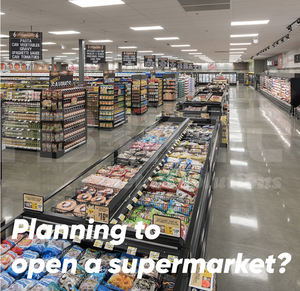 Großes, robustes Metallregal für Obst und Gemüse im Supermarkt oder Einzelhandel mit Stauraum - Product Image 2