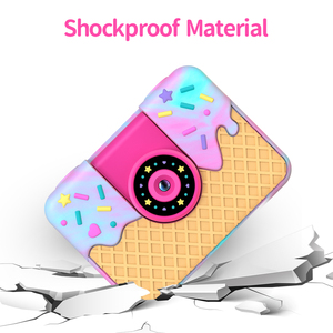 Adorable Cámara Infantil con Forma de Helado con un Ángulo de Visión de 180° °   Lente Giratoria Perfecta para que los Pequeños Fotógrafos Capturen Selfies - Product Image 6