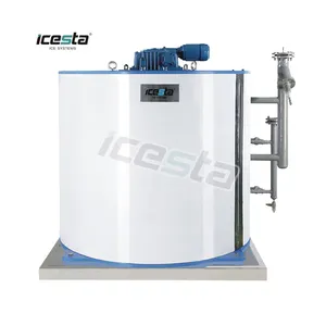 Icesta 1 2 3 5 8 10 15 20 25 30 Tonnen Frischsalzwasserflocken-Eismaschinen verdampfer zur Frisch haltung