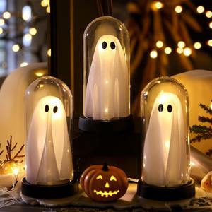 Decoración de Fantasma Brillante para Halloween, Adornos LED Espeluznantes para Fiestas de Casas Encantadas, Decoraciones Luminosas de Fantasmas Aterradoras - Product Image 4