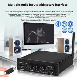 Amplificador de Potencia Estéreo HiFi de <span class=keywords><strong>2</strong></span> Canales con Reproductor USB Coaxial Óptico Bt 5.0 Sistema de Audio para el Hogar de Alta Resolución - Product Image 5