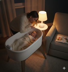 Cuna Eléctrica de Calidad Superior Fácil de Montar con Movimiento Automático y Almacenamiento - Product Image 5