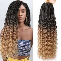 Vague Faux Col Crochet Tresse Cheveux Synthétique Dreadlocs Tressage Cheveux Extension Locs Dread Cheveux