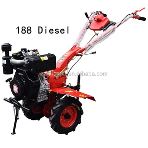 T520-2 empurrador de mão gasolina jardim cultivadores 52cc gasolina mini potência tiller com 6 lâminas