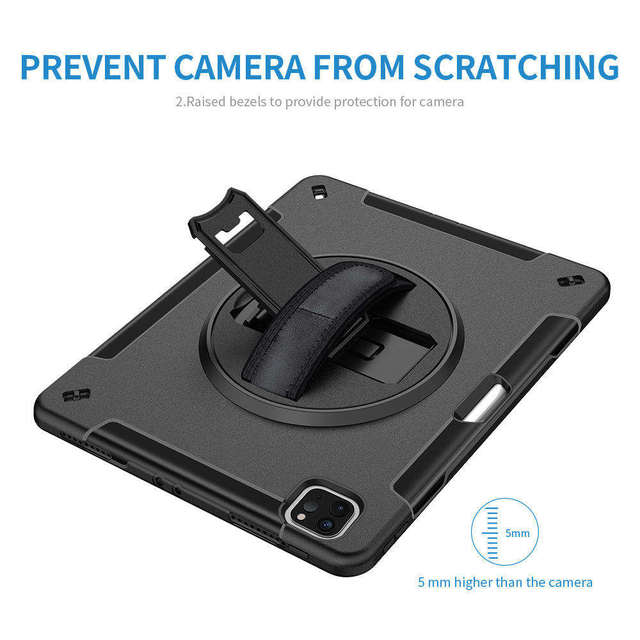 Top Grade Tpu Pc Material Durable Shockproof Handle Stand Cover Case for Ipad 12.9 Pro Air 3