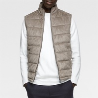 Gilet en daim matelassé à bulles uni personnalisé pour hommes