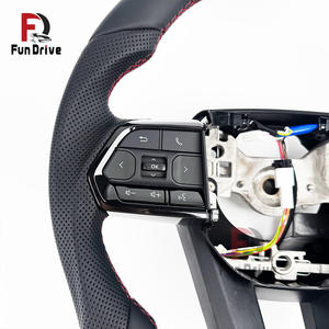 Volante de Cuero Personalizado para Toyota Allion, Venza, Rush, Vellfire, Axio, <span class=keywords><strong>TRD</strong></span> Serie 300, Vios, Wish, Previa, Estima, Auris - Product Image 3