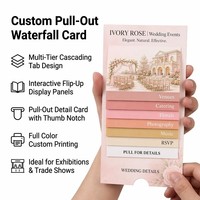 Tarjetas de Cascada Personalizadas para Programa de Ceremonia de Boda con Pestañas de Orden de Servicios e Integración de Votos Personalizados