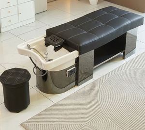 Champú de terapia de cabeza de almacenamiento de agua de lujo sin conexión para peluquerías, spas de belleza, masaje tailandés, agua, cuero sintético - Product Image 3