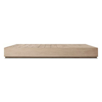 Luxuriöses Modernes Teak-Outdoor-Sofa Wasserdichtes Massivholz Umweltfreundliches Garten-Sofa 3-Sitzer Villa Resort Gartenmöbel-Set